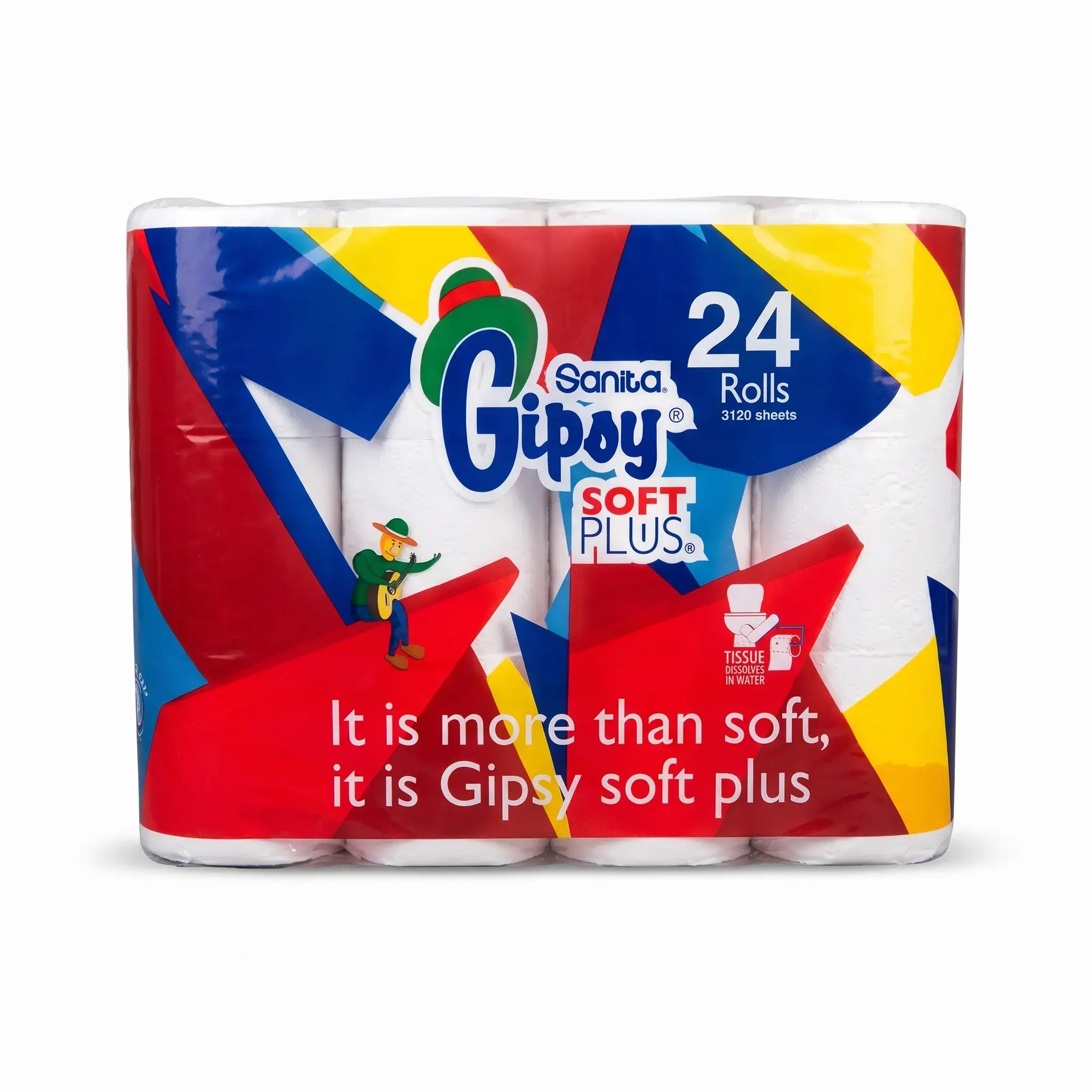 Sanita Gipsy Soft Plus Toilet Paper - 24 Rolls