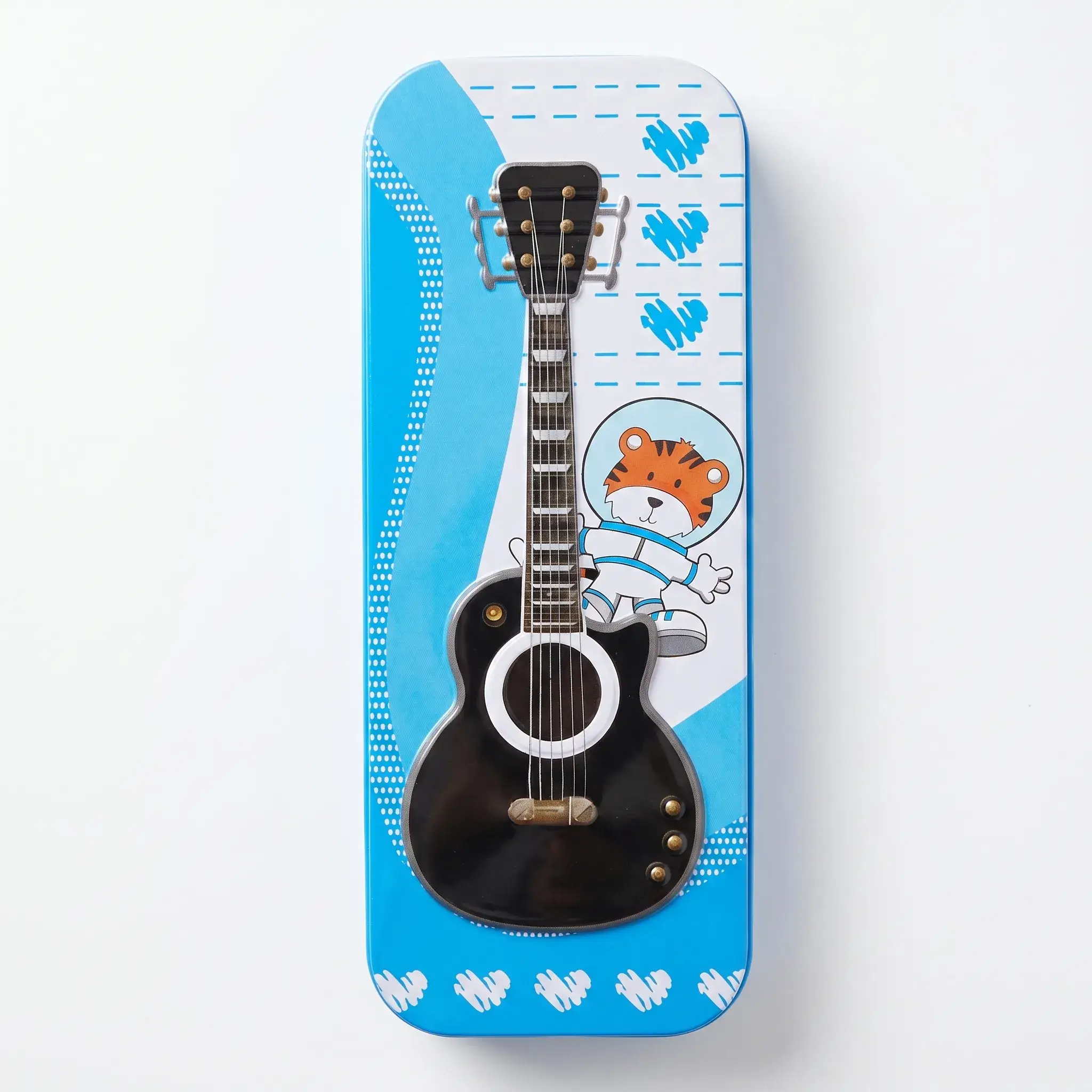 Guitar Design Metal Pencil Case