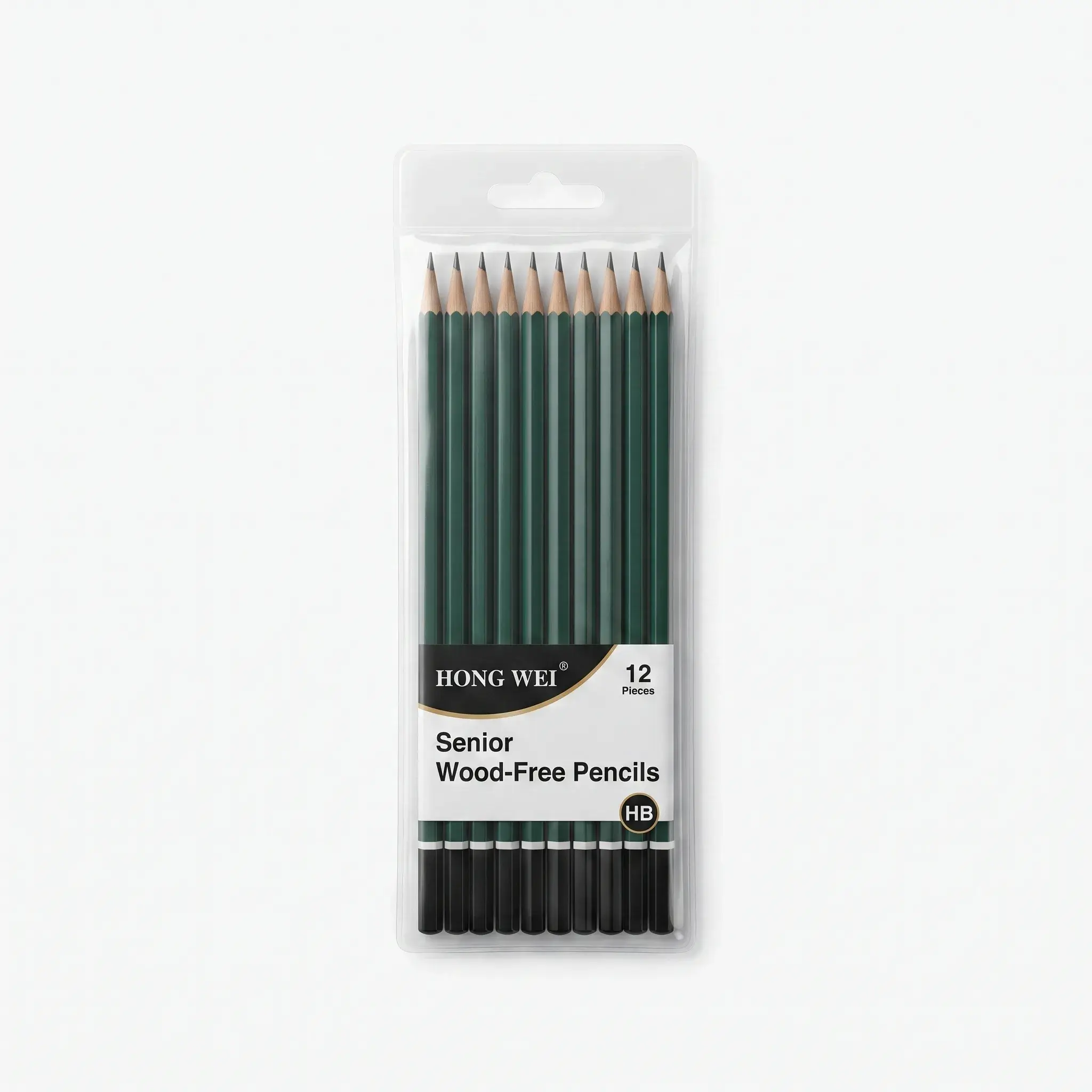 Hong Wei Senior Wood-Free Pencils HB - 12 Pieces