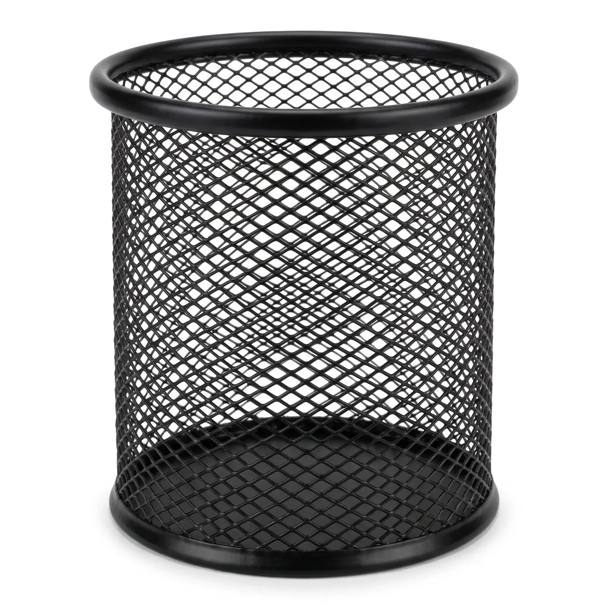 Black Mesh Metal Pen Holder