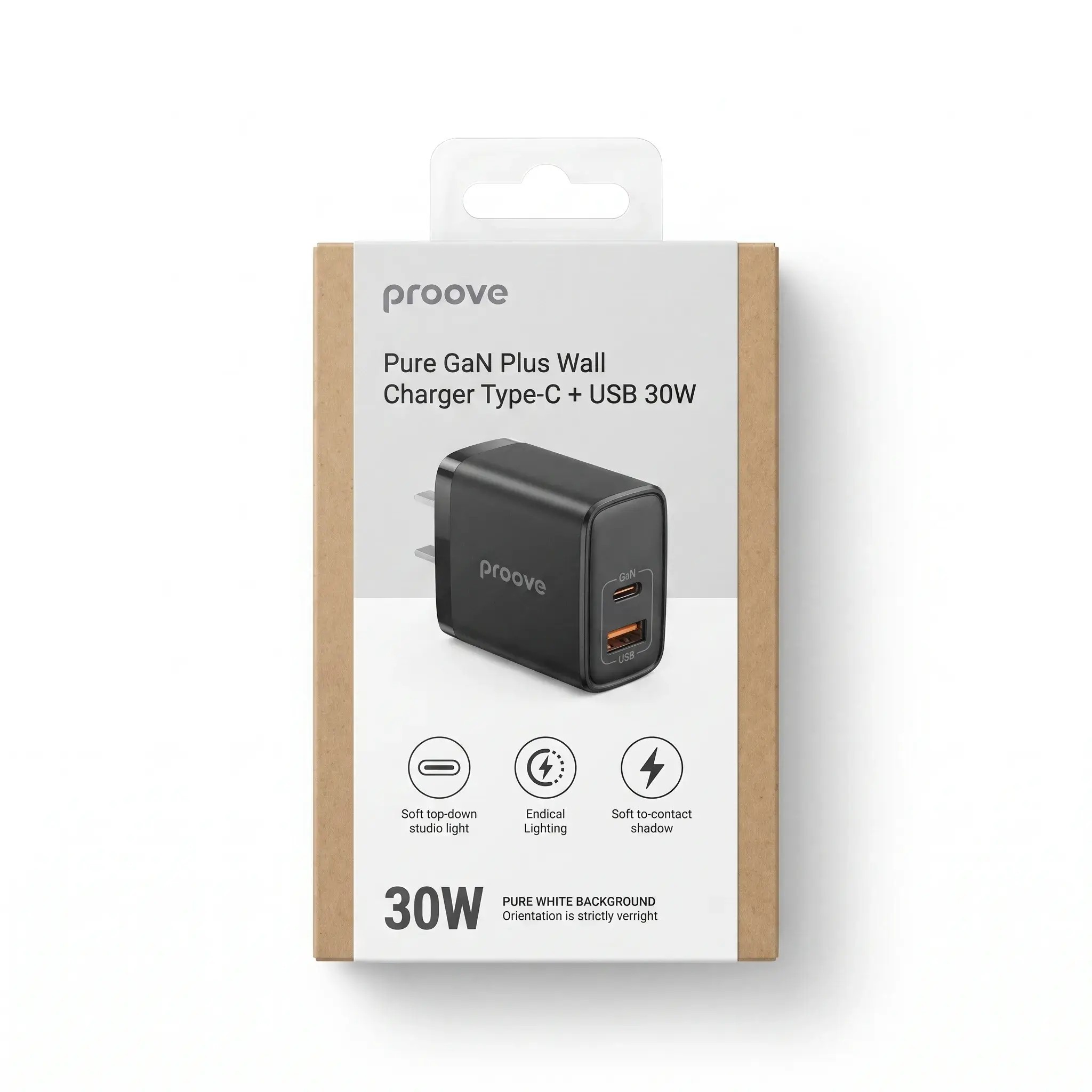 Proove Pure GaN Plus Wall Charger Type-C + USB 30W