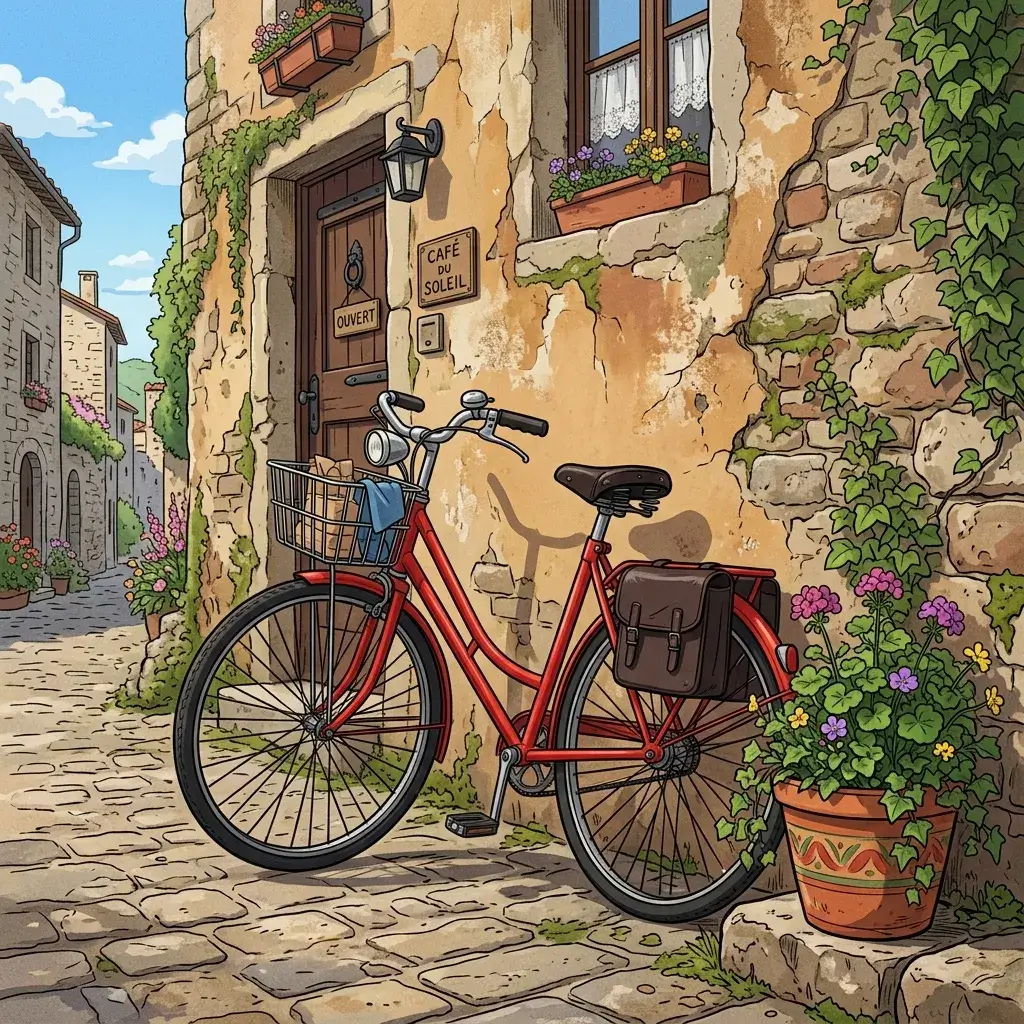 Bicycle in the Anime style