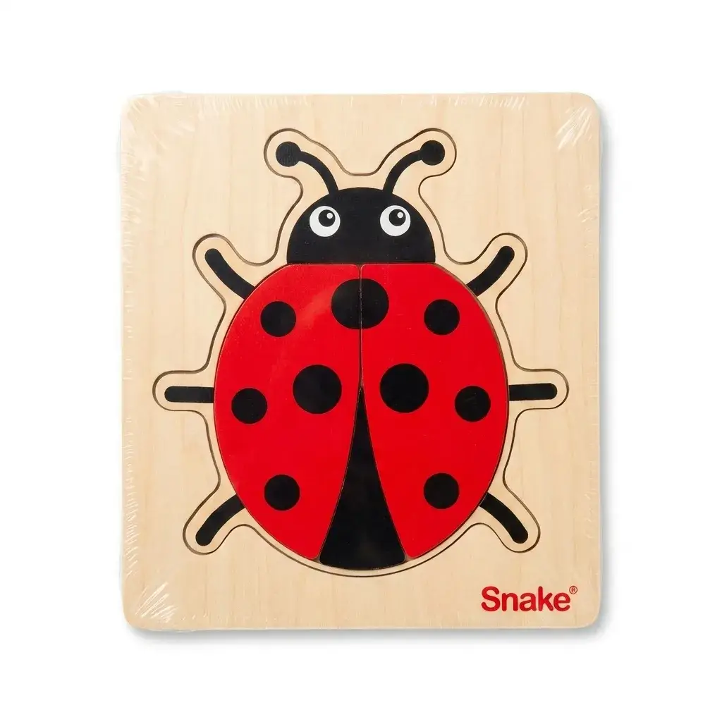 Wooden Animal Puzzle - Ladybug (4 pcs)