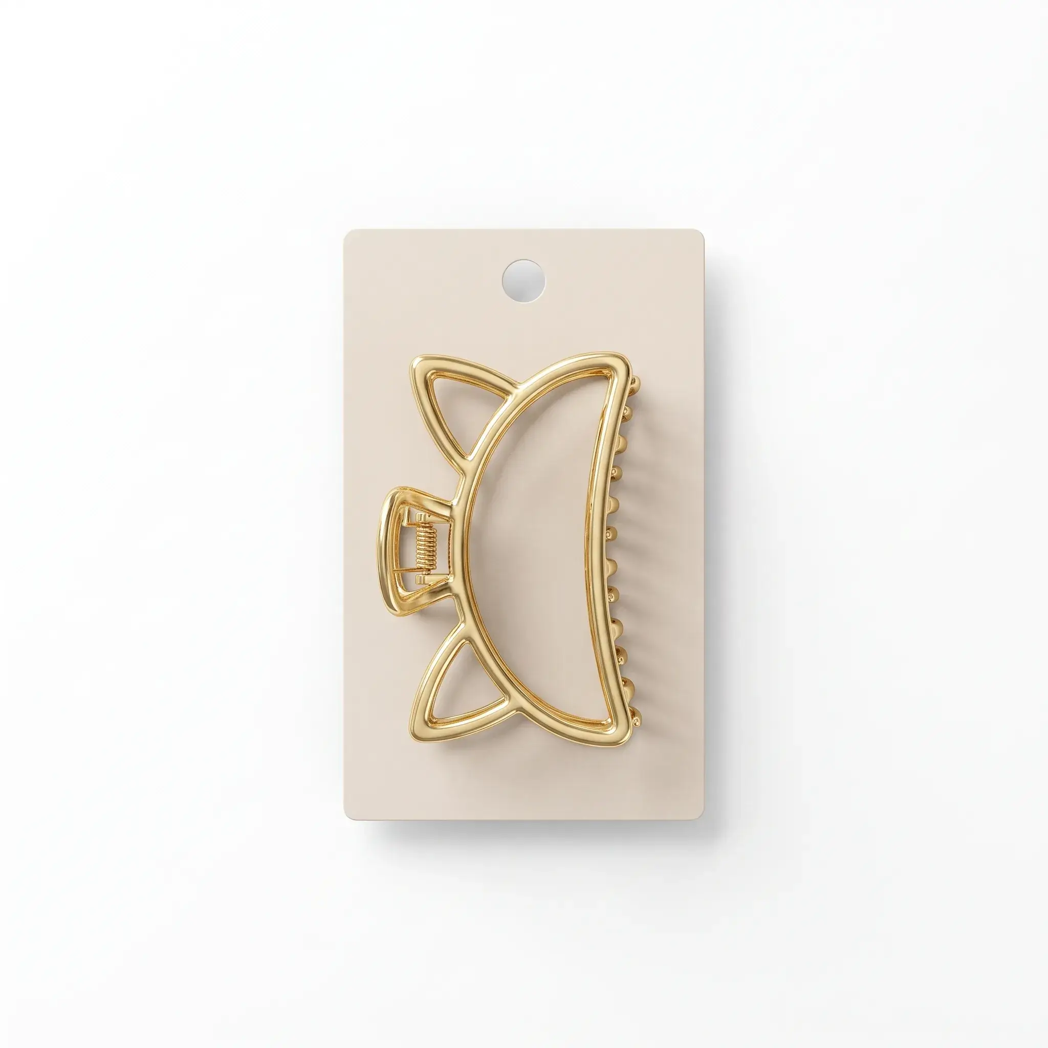 Golden Cat Shape Hair Claw Clip