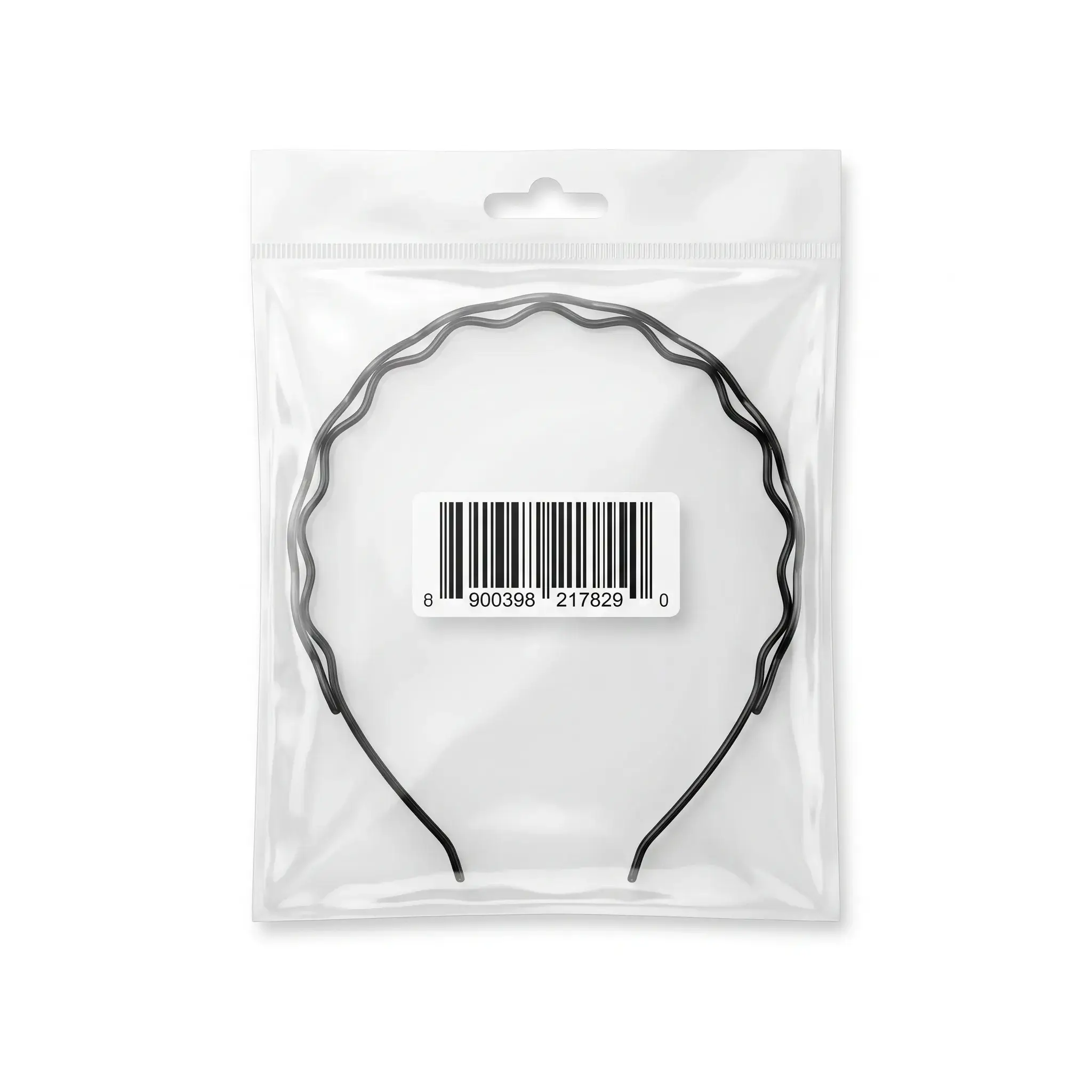 Black Wavy Metal Headband