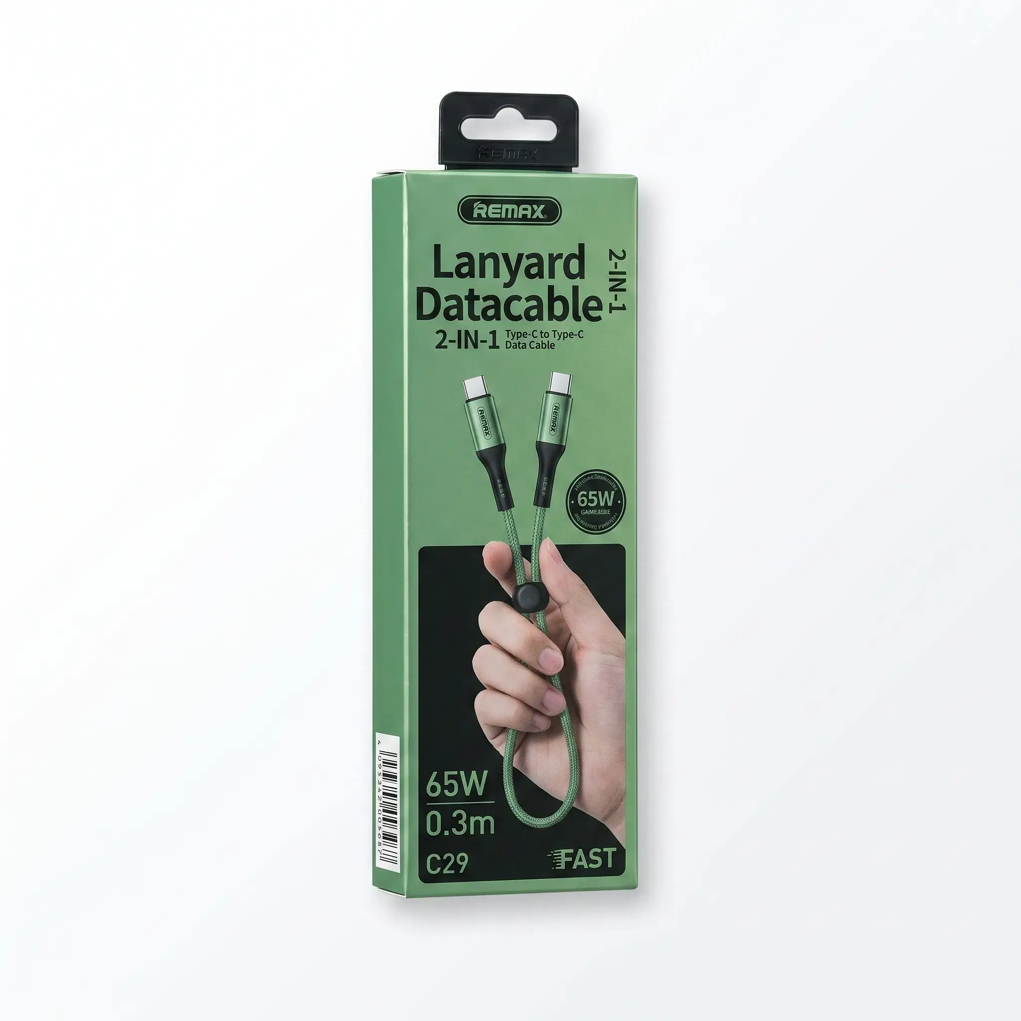 Remax C29 Type-C to Type-C Lanyard Data Cable 65W 0.3m