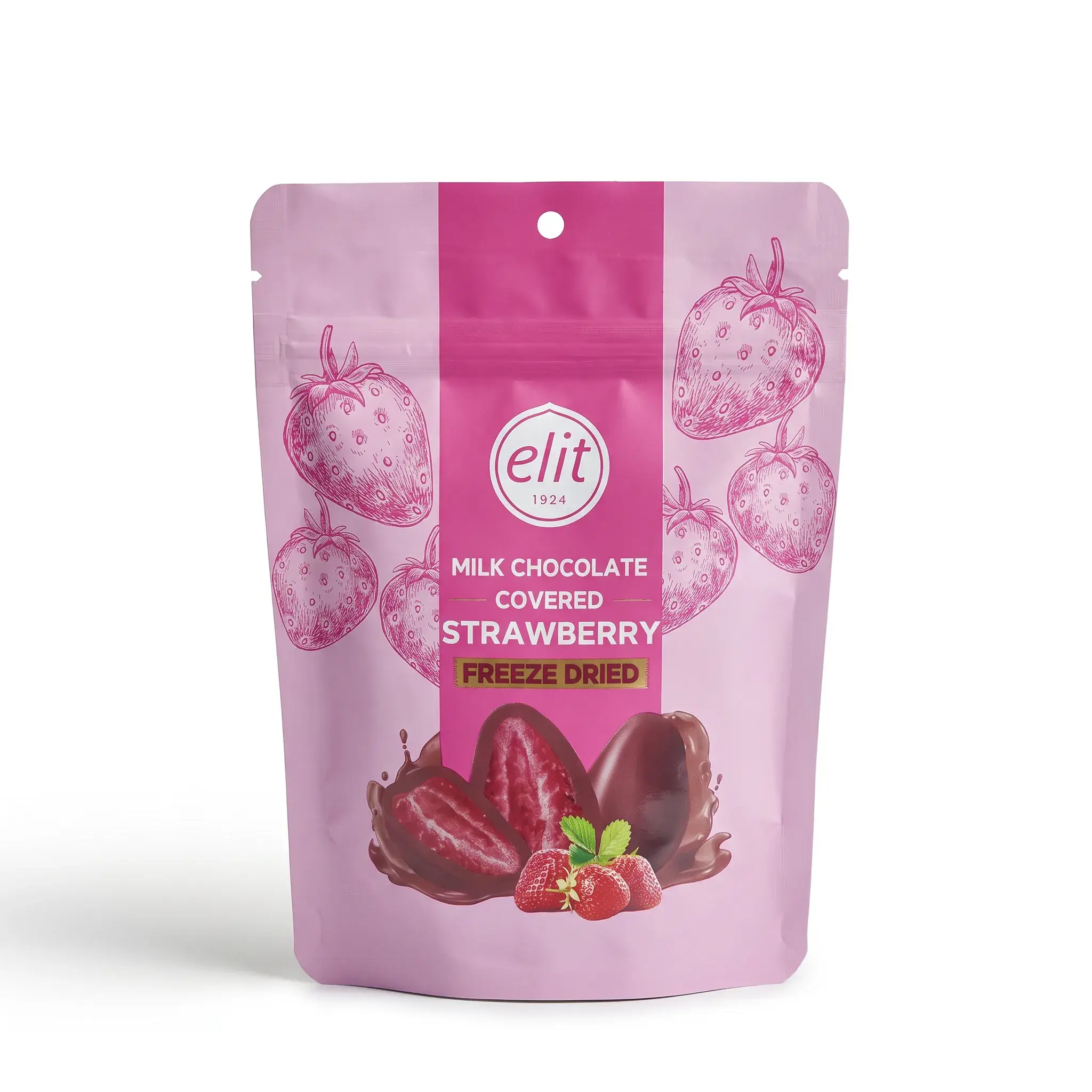Elit Milk Chocolate Covered Freeze Dried Strawberry