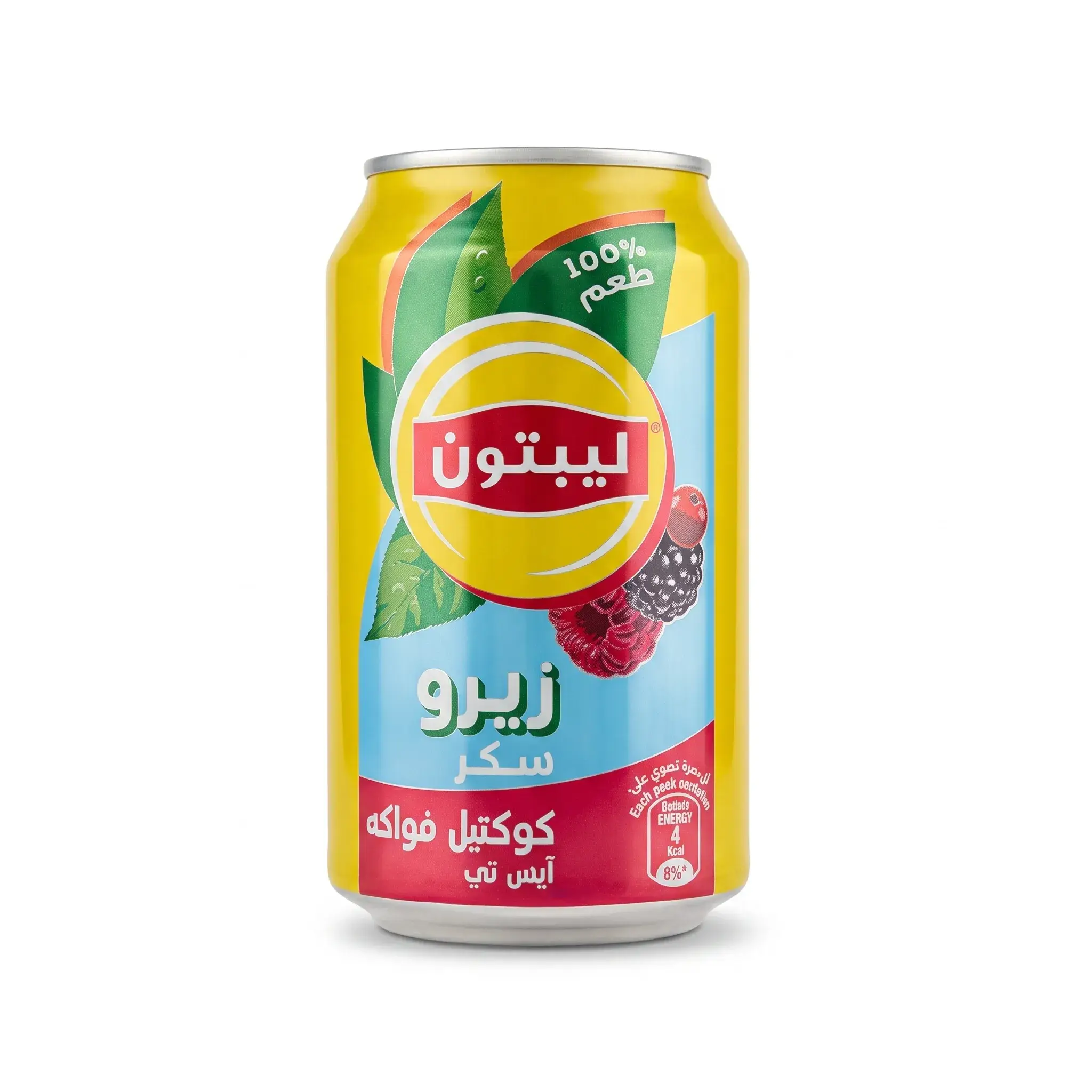 ئایس تیی لیپتۆن بە تامی کۆکتێلی میوە سفڕ شەکر قووتووی ٣٢٠ مل
