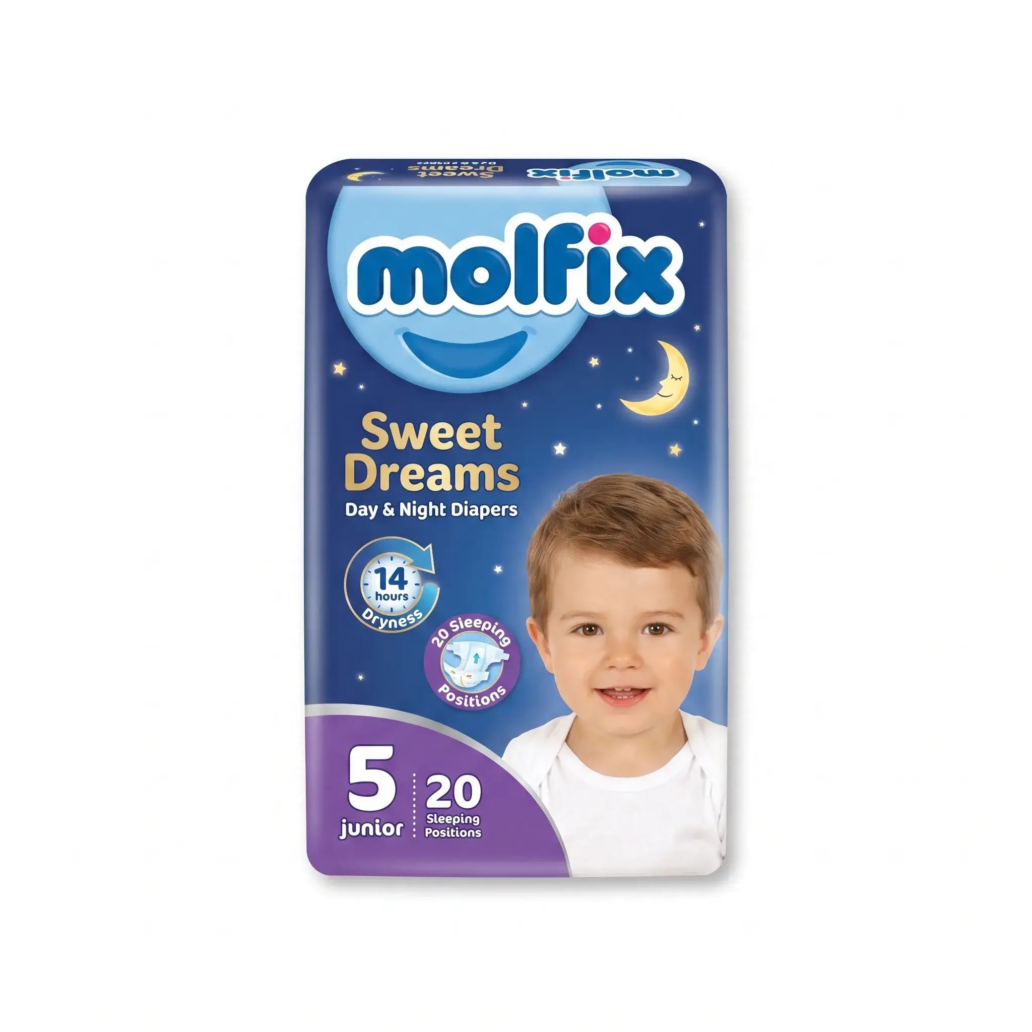 Molfix Sweet Dreams Day & Night Diapers Size 5 Junior