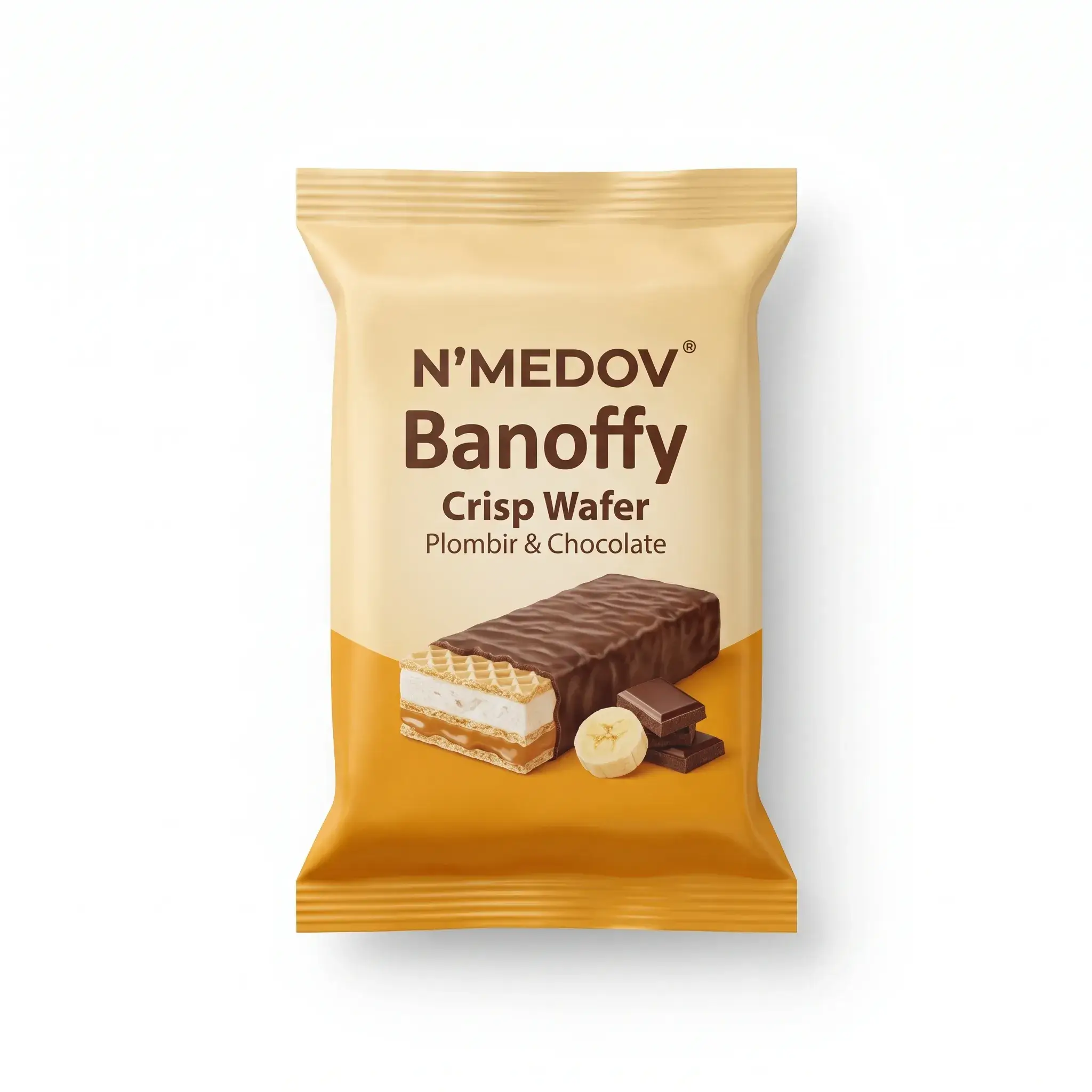 N'MEDOV Banoffy Crisp Wafer Plombir & Chocolate