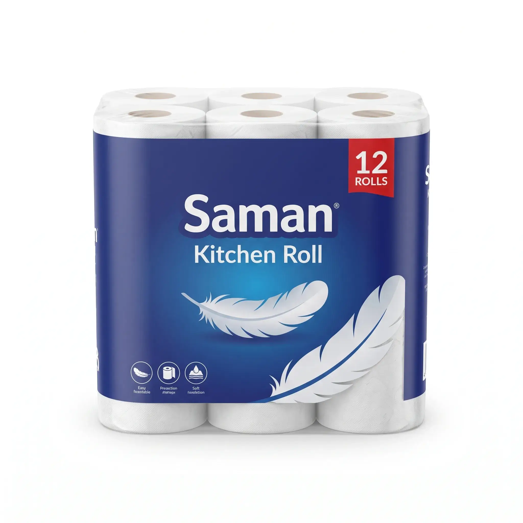 Saman Kitchen Roll 12 Rolls