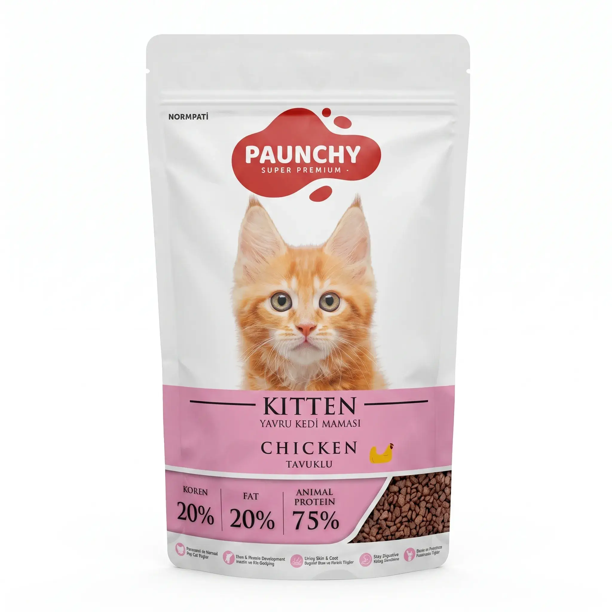 Paunchy Super Premium Kitten Chicken Dry Cat Food