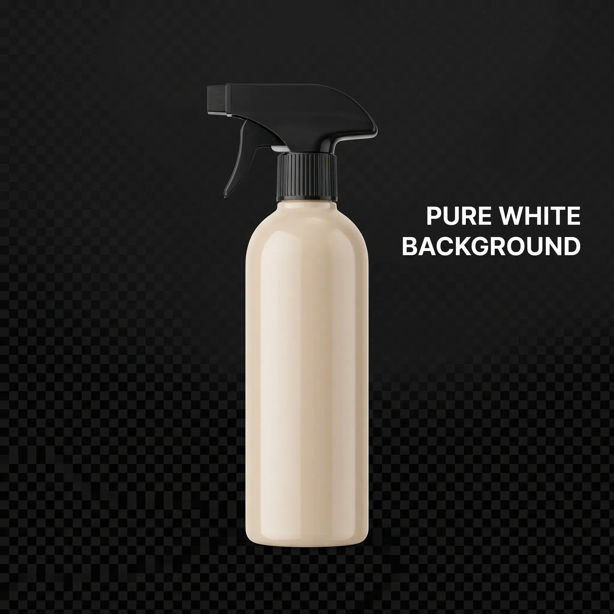 Refillable Plastic Spray Bottle - Beige & Black