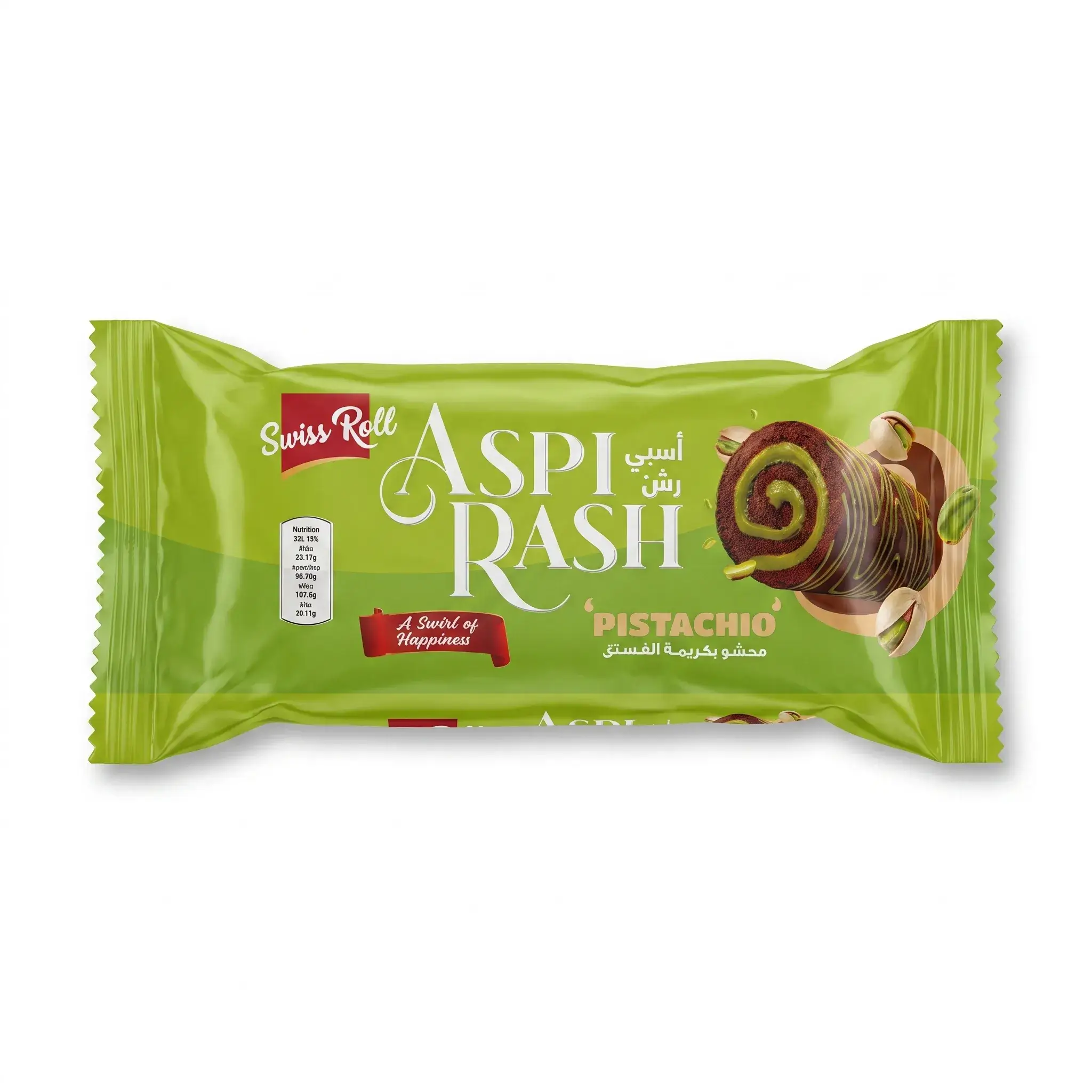 Aspi Rash Pistachio Swiss Roll